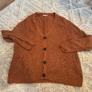 Zara Rust Button-Up men’s cardigan
